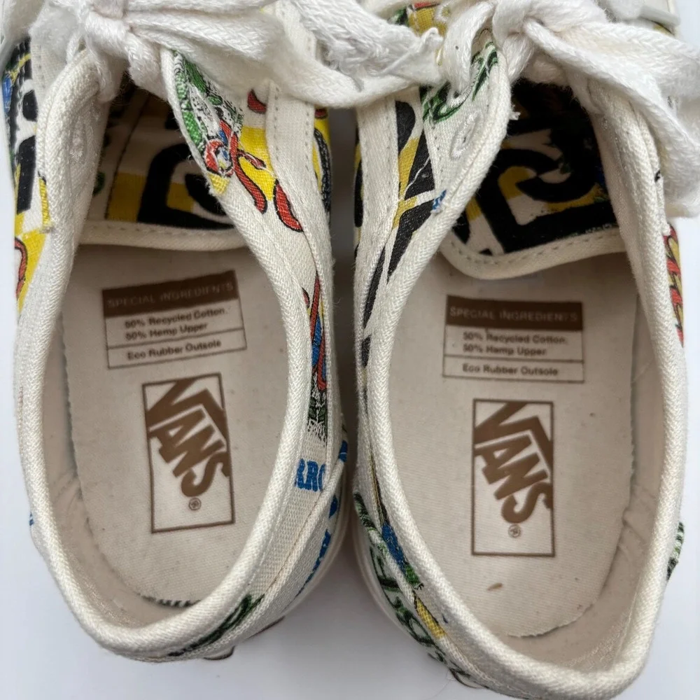 Vans Eco Theory Old Skool Tapered Skate Shoe Graphic Print‎ Women's Size 7.5 US